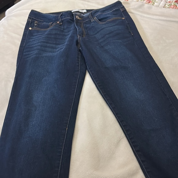 KANCAN SUPER DARK WASH SKINNY NON-DISTRESSED JEANS WOMENS SIZE 15/31 - Picture 10 of 10